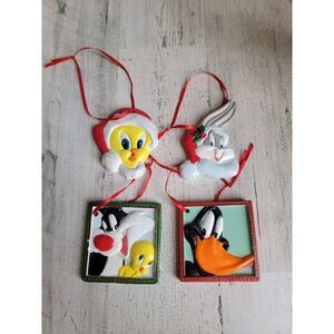 Ceramic Looney Tunes daffy duck bugs bunny tweety Sylvester ornament Xma